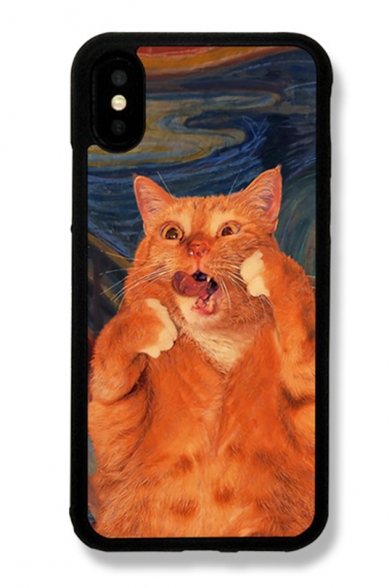 Funny Cartoon Cat Printed Mobile Phone Case for iPhone