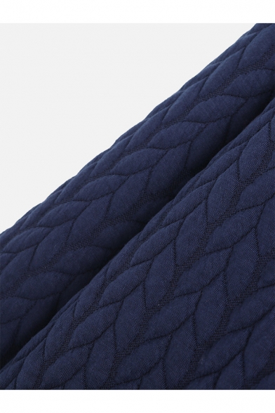 New Fashion Diamond Lattice Button Front Warm Padded Cotton Hooded Longline Coat