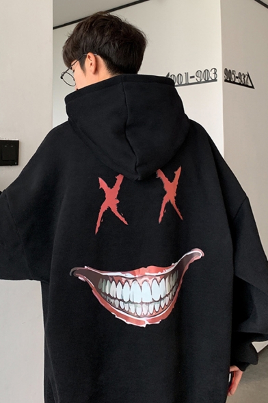 Hot Fashion Smile Face Printed Long Sleeve Oversized Unisex Casual Hoodie