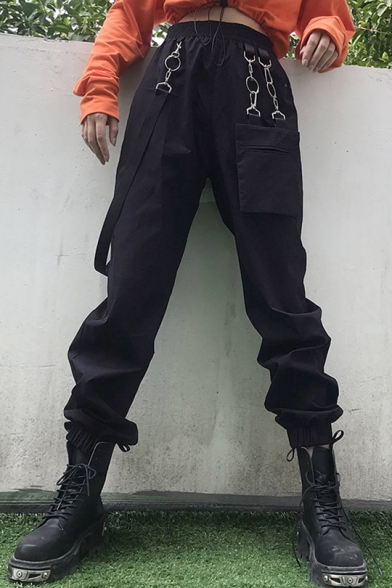 cargo pants with chain