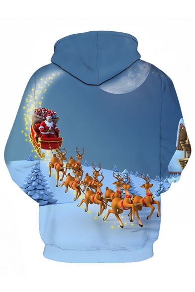 Winter Popular Christmas Series Christmas Tree Santa Jingle Bells Long Sleeve Unisex Hoodie