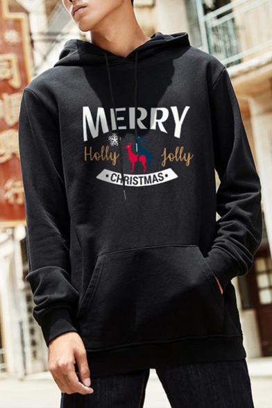 New Arrival Christmas Class Printed Long Sleeve Unisex Casual Hoodie with Pocket