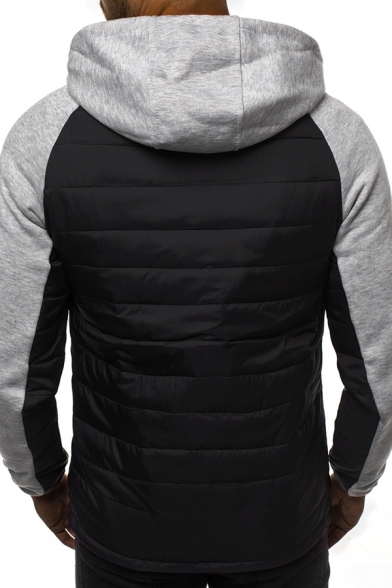 Men‘s  New Stylish Simple Plain Long Sleeve Zip Up Casual Hoodie Coat