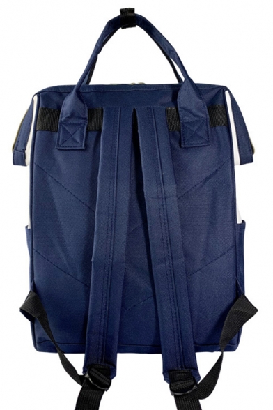 Popular Movie Badge Printed Color Block Zipper School Bag Satchel Backpack 38*28*17 CM