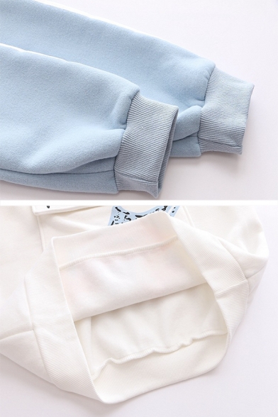 Winter Girls Japanese Strawberry Printed Flap Pocket Raglan Sleeve Oversized Thick Hoodie