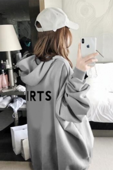 Womens Fashion Letter SHIRTS Printed Back Long Sleeve Oversized Hoodie