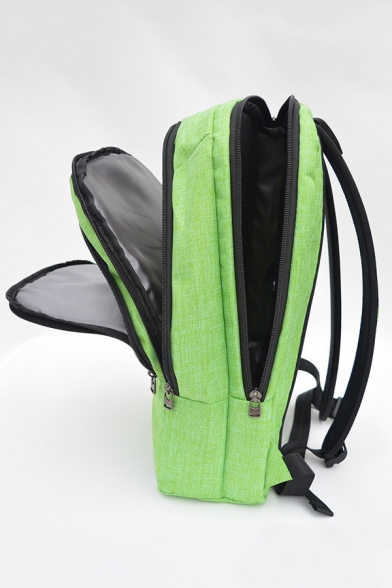 46*31*18cm Green Plaid Patch Zipper Backpack School Bag for Juniors