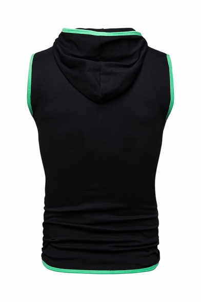 sleeveless hoodie with zipper pockets