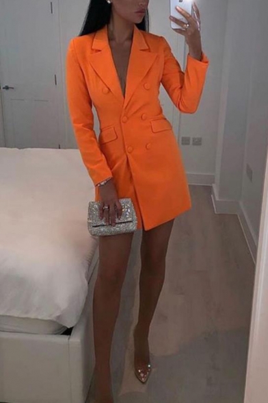 orange longline blazer