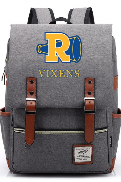 New Stylish Letter R VIXENS Printed Casual School Bag Travel Backpack