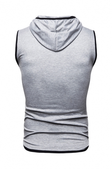 sleeveless hoodie with zipper pockets