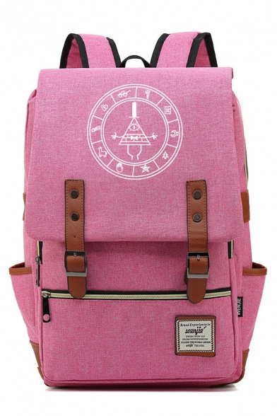 Hot Anime Logo Printed Belt Buckle Teens Backpack School Bag