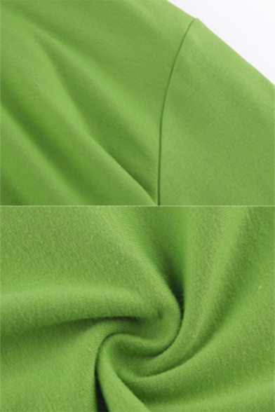 Chic Green Lapel Collar Button Front Long Sleeve Drawstring Hem Pullover Sweatshirt