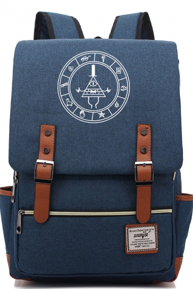 Hot Anime Logo Printed Belt Buckle Teens Backpack School Bag