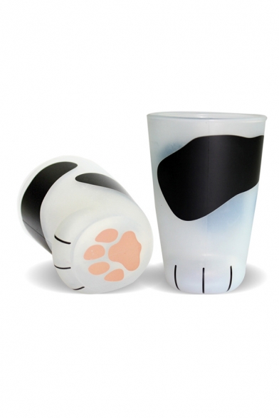 Hot Popular 300ML Lovely Cow Cat Paw Printed Silicone Mug Cup