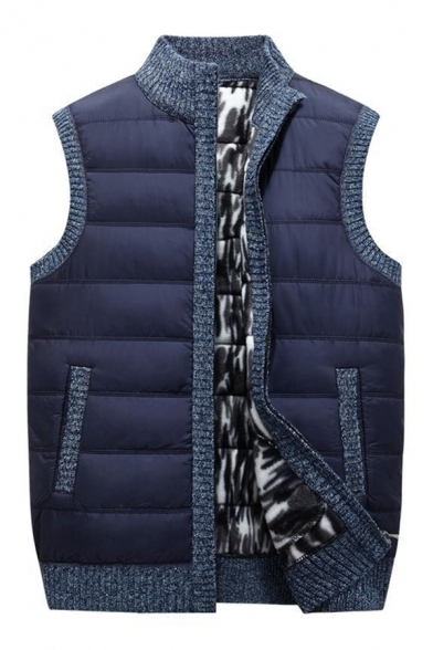 Beloved Mens Outdoor Casual Stand Collar Padded Vest Coats Outwear 