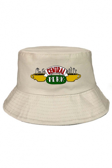 Summer Simple Coffee CENTRAL PERK Printed Casual Bucket Hat