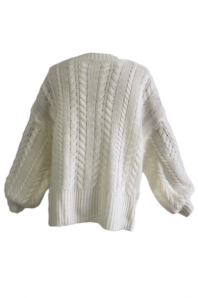 white fall sweater