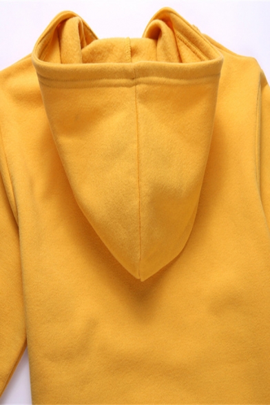 Fashionable HYPR Letter Printed Long Sleeve Kangaroo Pocket Pullover Hoodie
