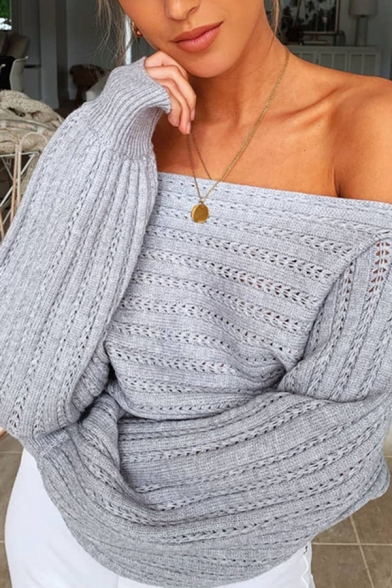 off shoulder womens sweater