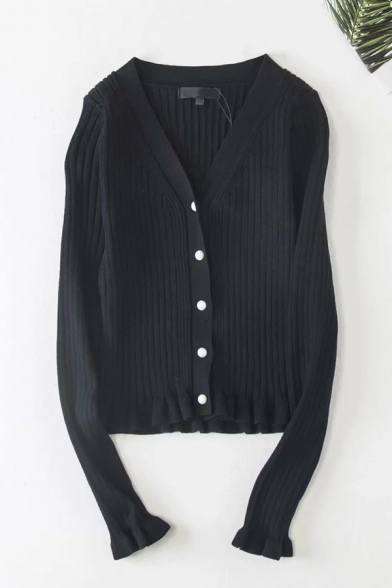 plain black cardigan womens
