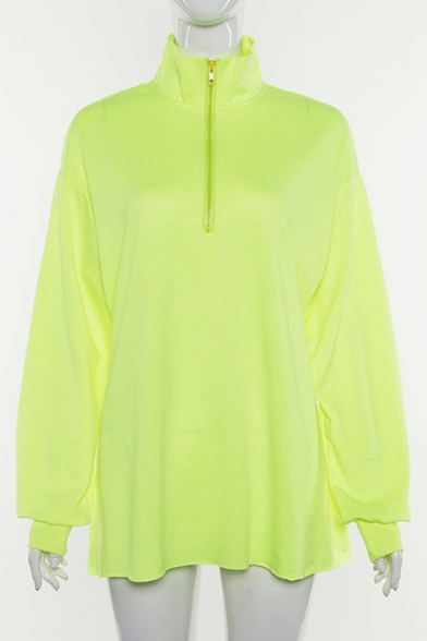 yellow half zip pullover