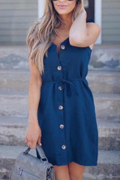 navy blue cami dress