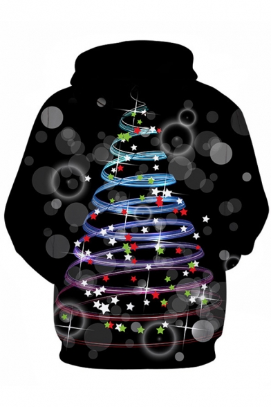 Unisex Popular Christmas Theme 3D Print Long Sleeve Leisure Drawstring Hoodie