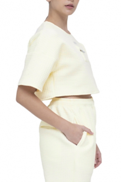 white baggy crop top