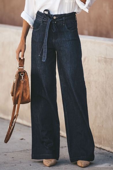 relaxed wide leg jeans