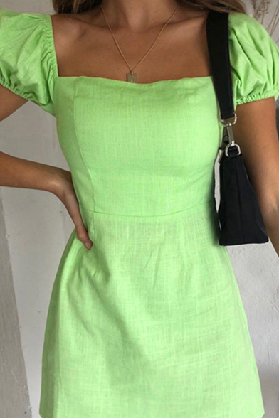light green casual dress