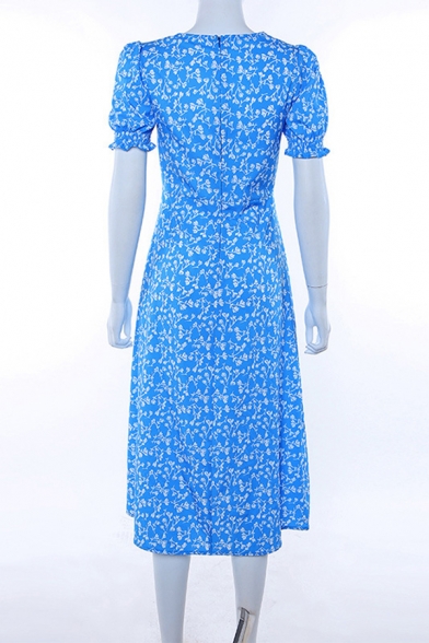 Light Blue Flowy Dress Short Discount ...