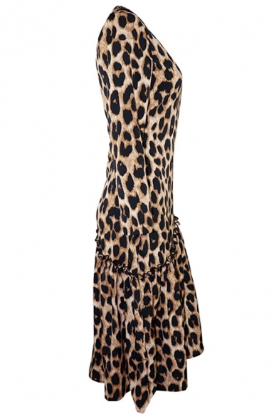 flowy leopard dress