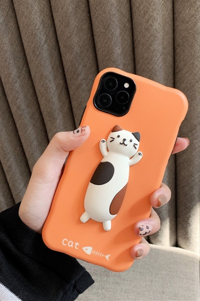 Funny Cartoon Cat Design Letter Print Mobile Phone Case for IPhone