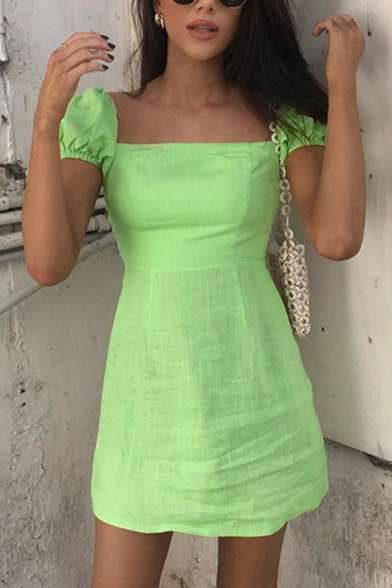 green dresses casual