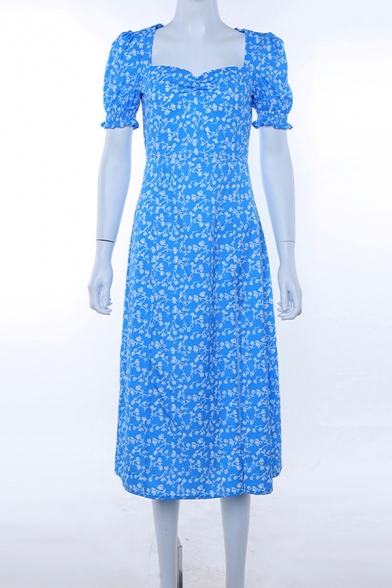 girls long sleeve blue dress
