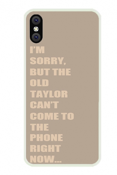 Classic Letter I'M SORRY BUT THE OLD TAYLOR Printed Khaki Mobile Phone Case for iPhone
