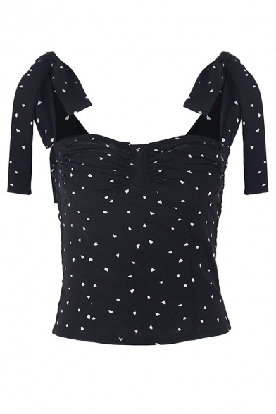 black polka dot tank top