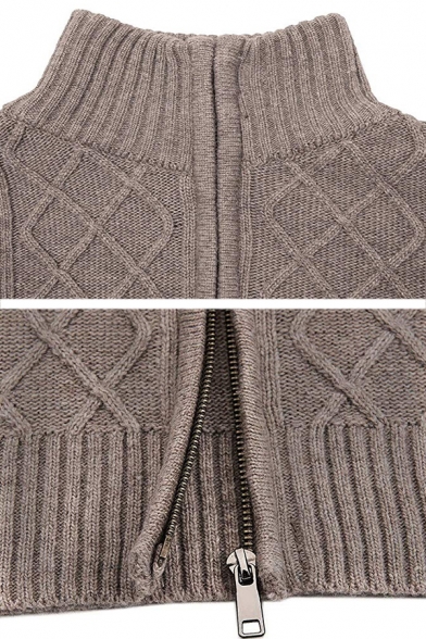 long chunky cable knit cardigan
