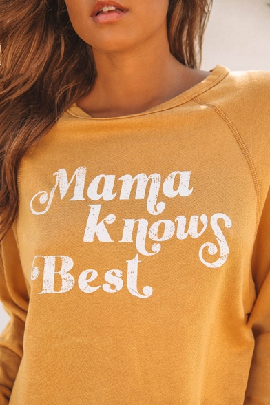 Mama knows best yellow sweatshirt deals