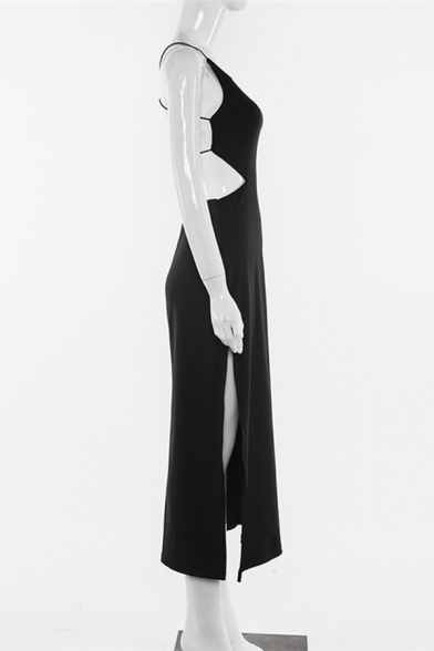 black plain gown