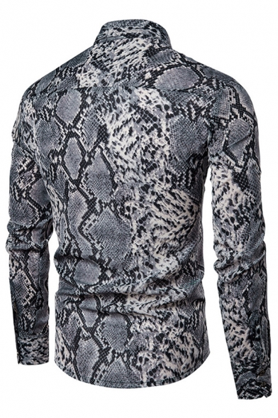 mens snakeskin dress shirt