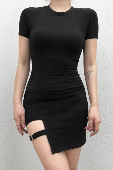 plain black t shirt dress