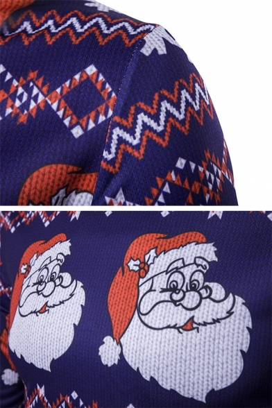 Mens Stylish Christmas Letter Santa False Clothing Suit 3D Printed Long Sleeve T-Shirt