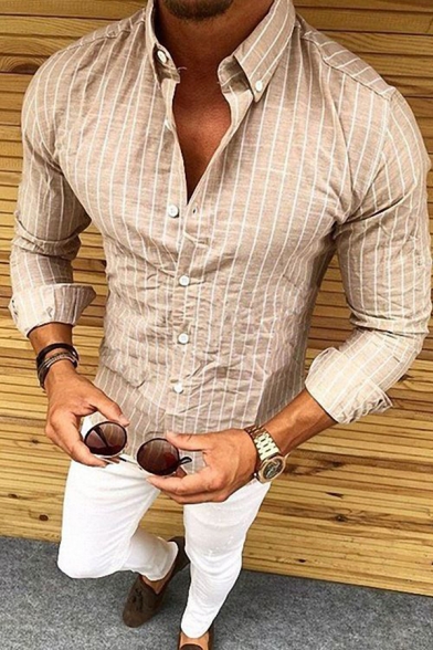 Lutratocro Men Long Sleeve Regular Fit Lace Button Down Casual Shirts