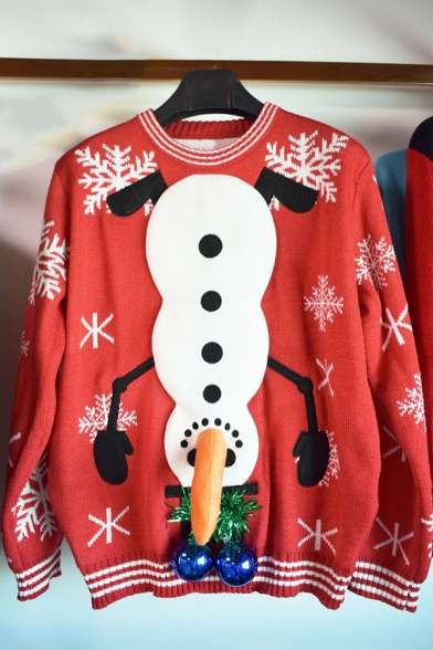 Ugly sweater snowman deals upside down