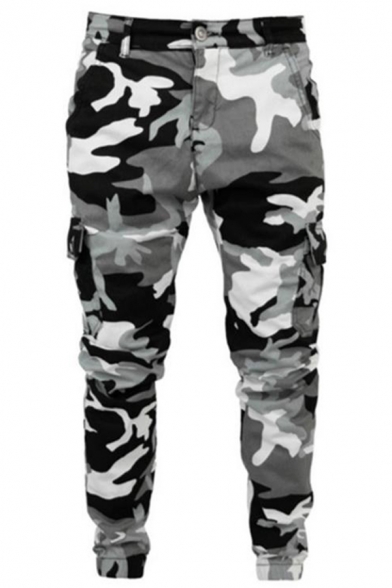 black camouflage cargo pants