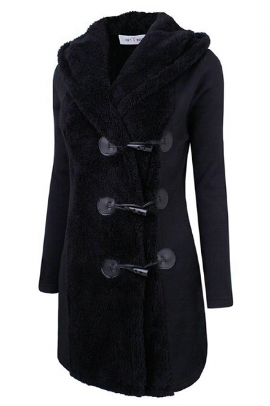 hooded fitted coat