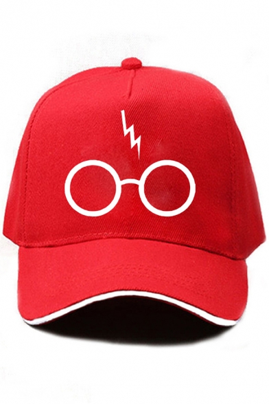 Unisex Popular Flash Glasses Embroidery Sunscreen Baseball Hat