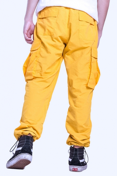 mens yellow cargo pants